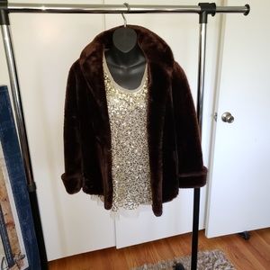 VINTAGE Annis Furs Mouton lamb fur coat